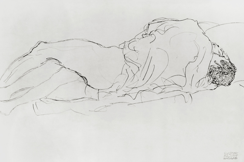 Couple in Bed de Gustav Klimt