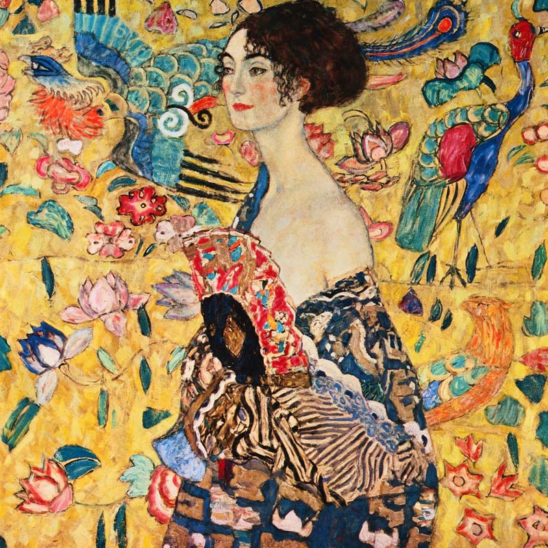 Mujer con abanico de Gustav Klimt