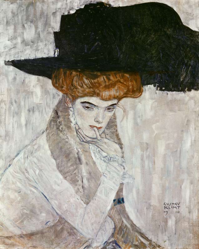 The black plumed hat de Gustav Klimt