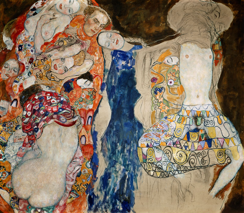 The bride (form) unfinishedly de Gustav Klimt