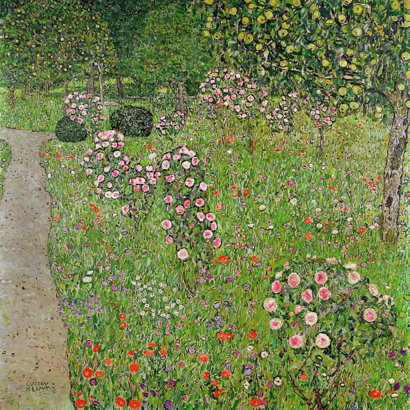 Orchard with roses (Obstgarten mit Rosen) de Gustav Klimt