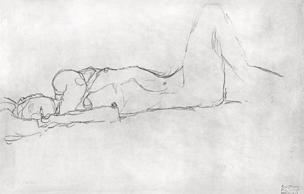 Reclining Female Nude de Gustav Klimt