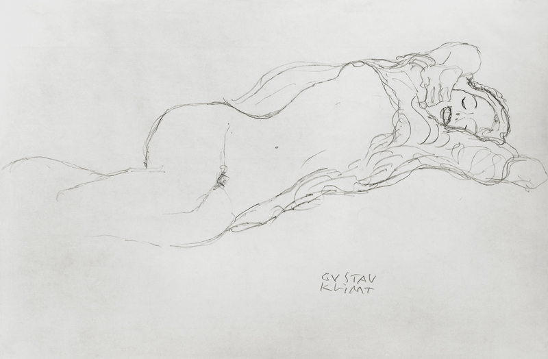 Reclining Woman de Gustav Klimt