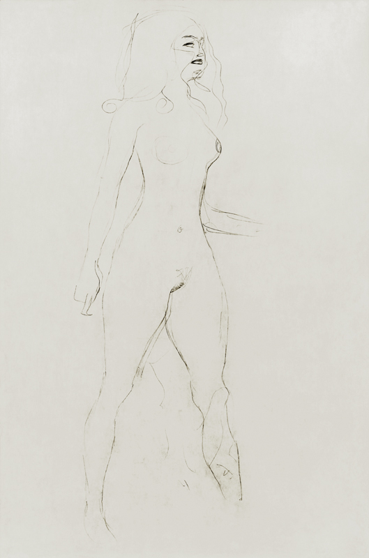 Standing Nude (verso), cil on de Gustav Klimt