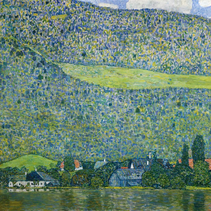 Unterach at the Attersee de Gustav Klimt