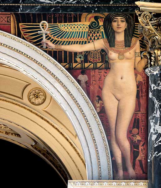 Egypt I. Spandrel above the grand staircase, Kunsthistorisches Museum, Vienna de Gustav Klimt