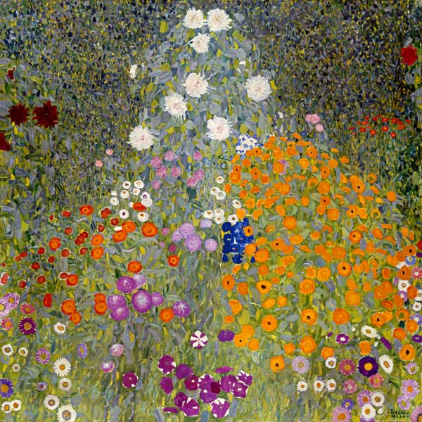 Jardín de la granja en flor de Gustav Klimt