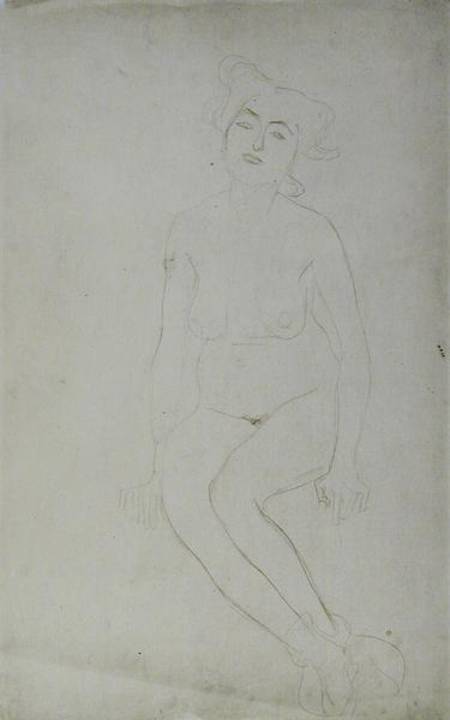 Nude Woman Seated de Gustav Klimt