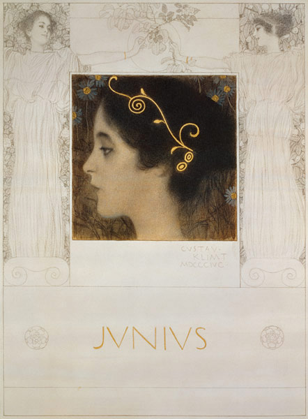 Master drawing for the allegory Junius de Gustav Klimt