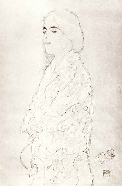 Standing Robed Lady de Gustav Klimt