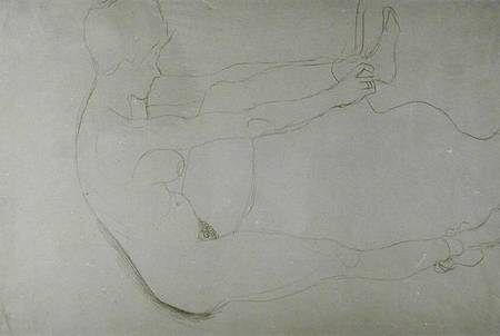 Standing Nude with Raised Legs de Gustav Klimt
