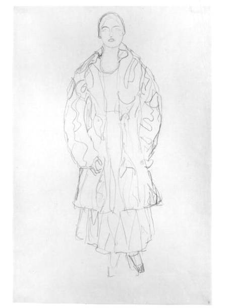 Standing Woman with Coat de Gustav Klimt