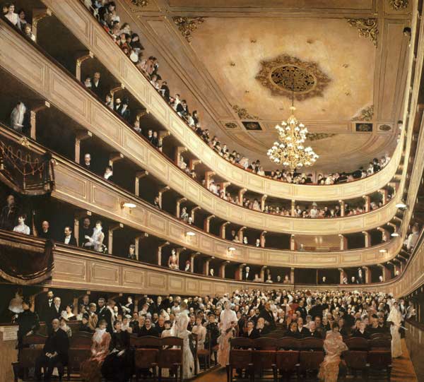 The Auditorium of the Old Castle Theatre de Gustav Klimt