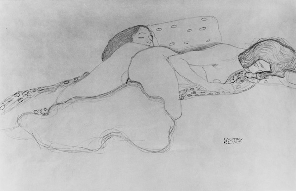 Two Women Asleep de Gustav Klimt