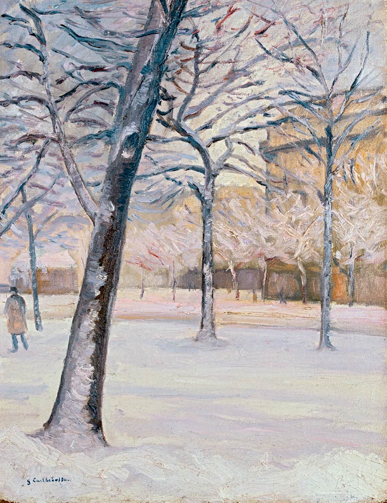 Parc sous la Neige, c.1888 de Gustave Caillebotte