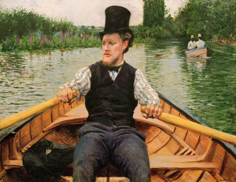 Rower with top hat de Gustave Caillebotte