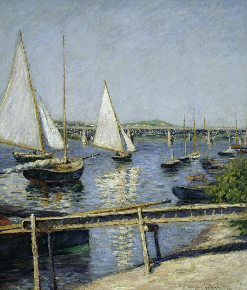 Sailing Boats at Argenteuil de Gustave Caillebotte