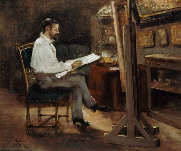 The Artist Morot in his Studio de Gustave Caillebotte