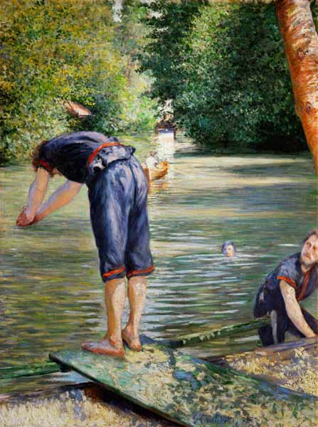 Bathers on the Banks of the Yerres de Gustave Caillebotte