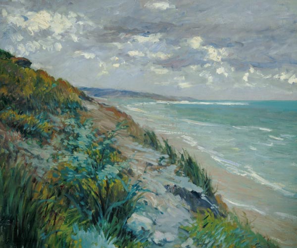 Cliffs the sea at Trouville de Gustave Caillebotte