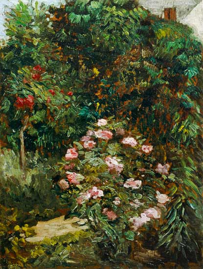 Macizo de flores de Gustave Caillebotte