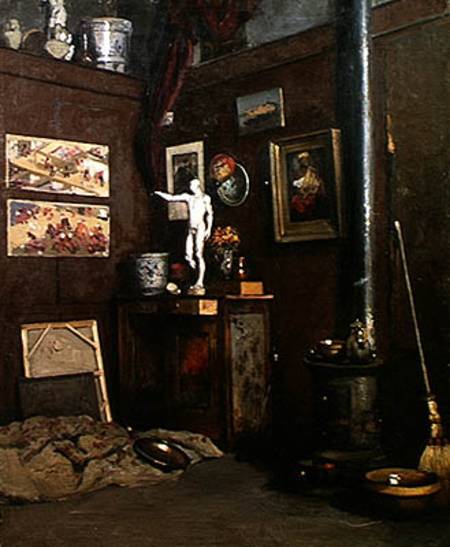 Interior of a Studio de Gustave Caillebotte