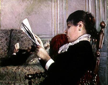 Interior, Woman Reading de Gustave Caillebotte