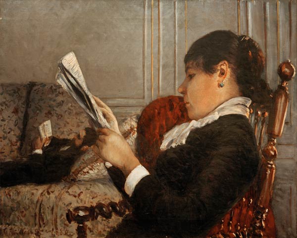 Interieur, Woman Reading. de Gustave Caillebotte