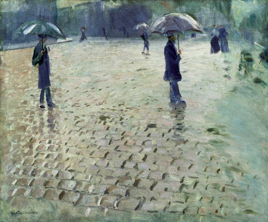 Calle de París en un día de lluvia de Gustave Caillebotte