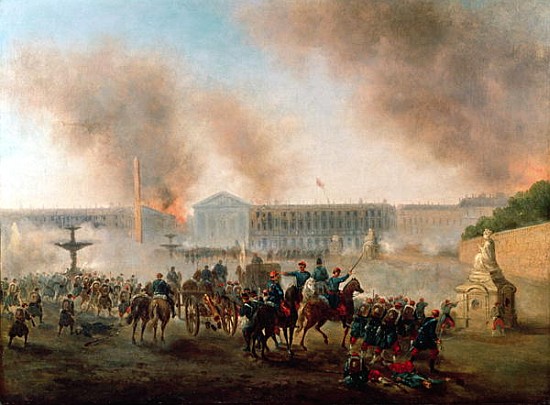 Battle in the Place de la Concorde de Gustave Clarence Rodolphe Boulanger