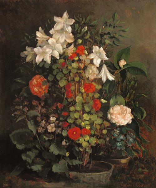 Flower still life de Gustave Courbet