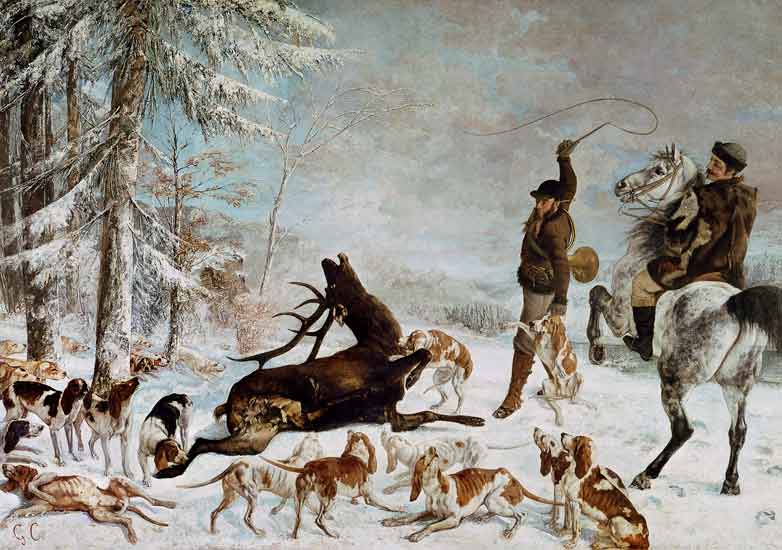 L ' hallali you cerf (Épisode de chasse are of cou de Gustave Courbet