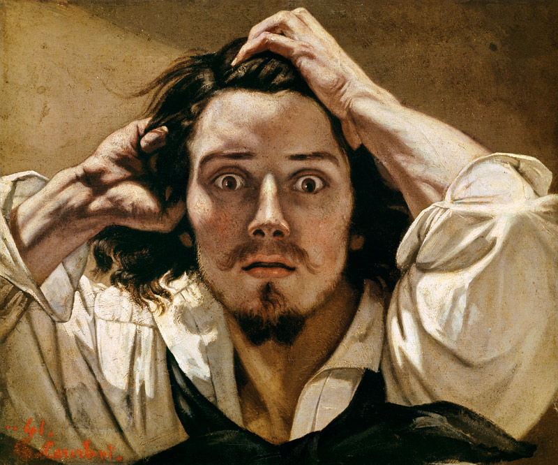El hombre desesperado (Autorretrato) de Gustave Courbet