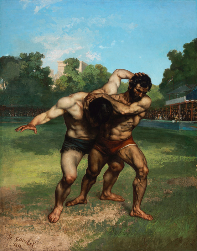 The Wrestlers de Gustave Courbet
