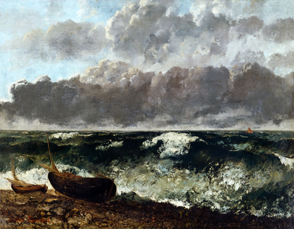 La mer orageuse (La vague) de Gustave Courbet