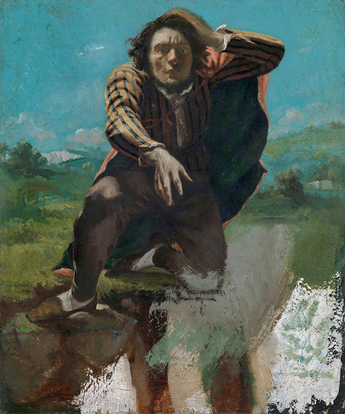 Self-Portrait (The Man Made Mad by Fear) de Gustave Courbet