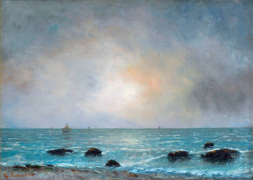 Sonnenaufgang am Meer de Gustave Courbet