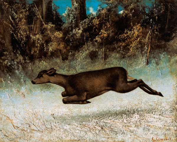 Jumping Deer de Gustave Courbet