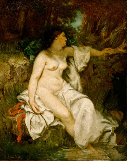 Bather Sleeping by a Brook de Gustave Courbet