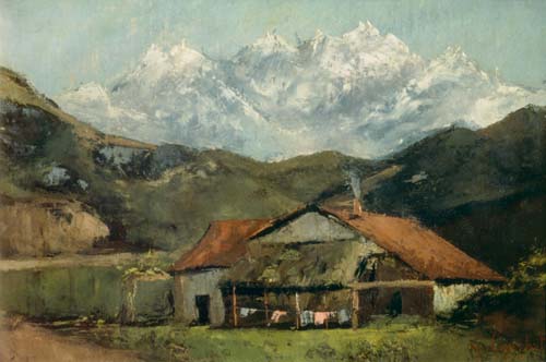 Cabaña de campesino en la montaña de Gustave Courbet