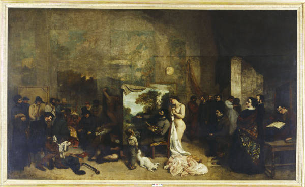 Courbet / L''Atelier / 1855 de Gustave Courbet