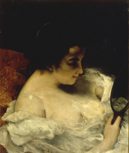 La Femme au Mirroir de Gustave Courbet