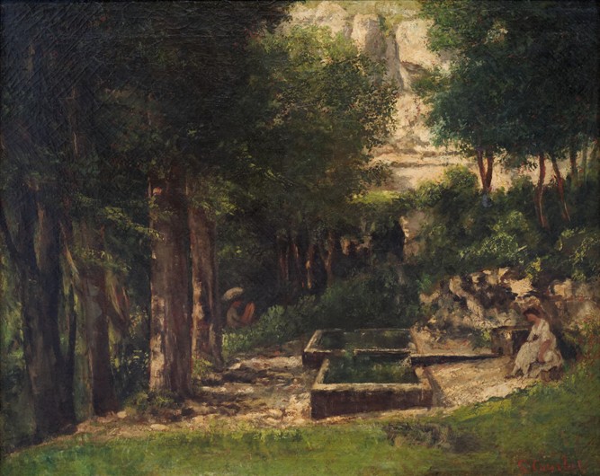 The Spring in Fouras (A painter and his model) de Gustave Courbet