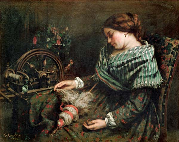 The sleeping spinner,1853 Canvas Musee F de Gustave Courbet