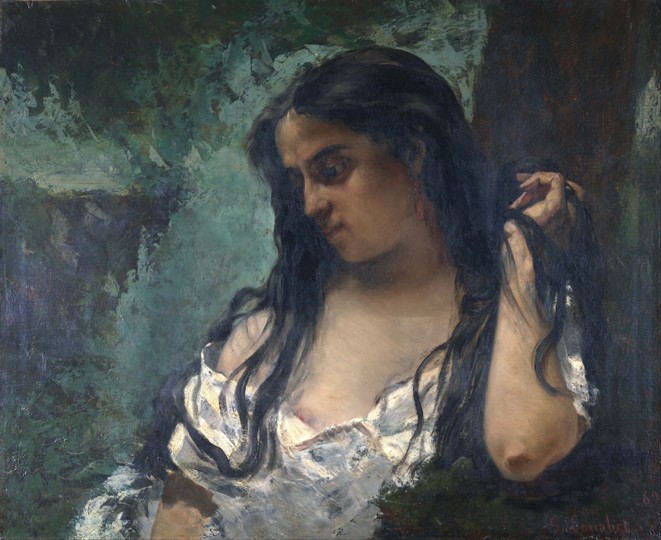 Gypsy in Reflection de Gustave Courbet