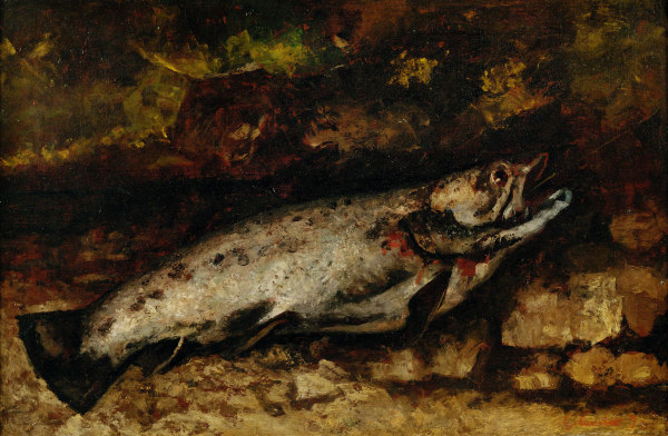 La truite - The trout, 1873. Canvas,65,5 de Gustave Courbet