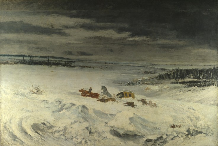 The Diligence in the Snow de Gustave Courbet