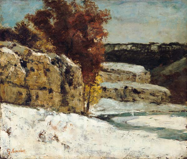 Winter landscape. de Gustave Courbet