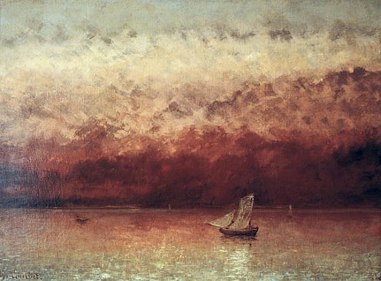 Lake Leman with Setting Sun, c.1876 de Gustave Courbet