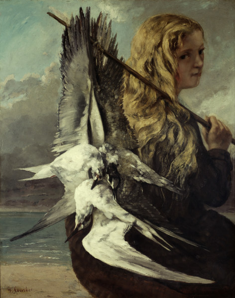 Girl with Seagulls de Gustave Courbet